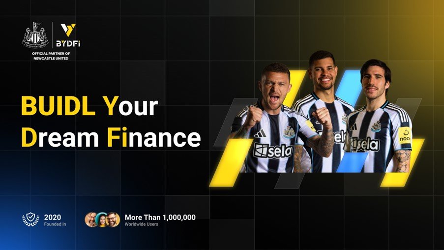 BUIDL, Not a Typo — BYDFi Shares the Story Behind Its Slogan at St. James’ Park